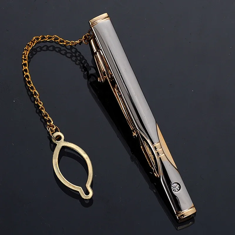 Men Metal Simple Necktie Buckl - Tie Clip Silver avaliação e preço