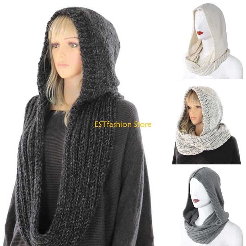 Y5GC Women Rib Knit for Infini - Infinity Scarf Knit avaliação e preço
