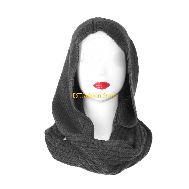 Y5GC Women Rib Knit for Infini - Infinity Scarf Knit avaliação e preço