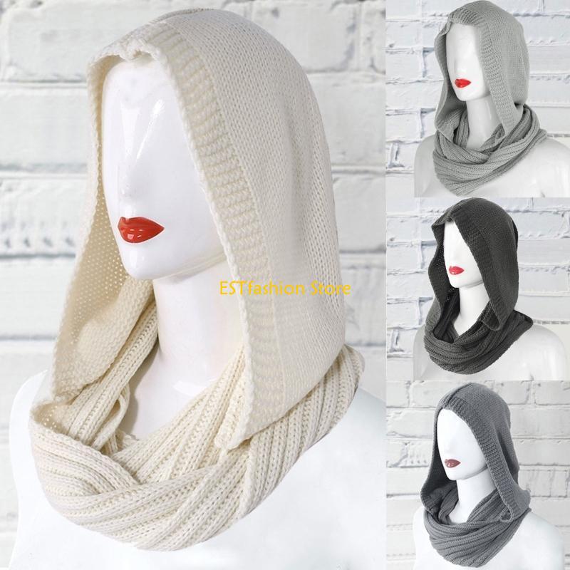 Y5GC Women Rib Knit for Infini - Infinity Scarf Knit avaliação e preço