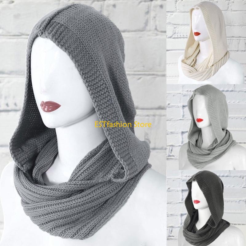 Y5GC Women Rib Knit for Infini - Infinity Scarf Knit avaliação e preço