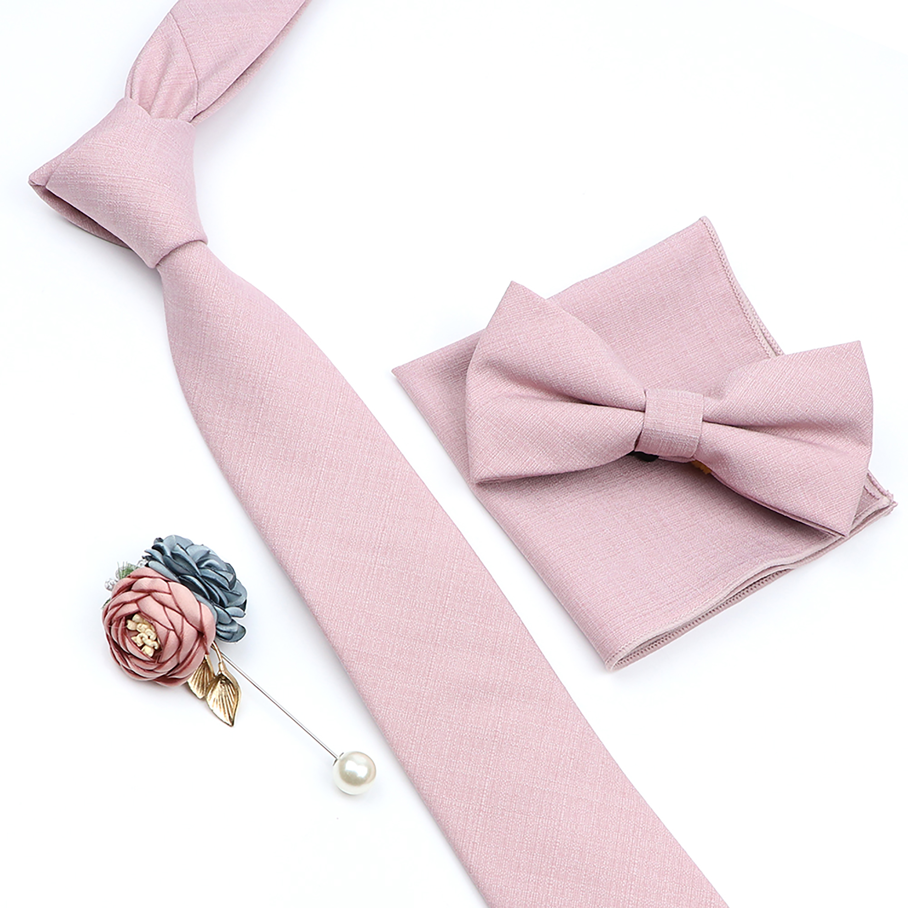 Beautiful Solid Color Tie Broo - Skinny Tie Men avaliação e preço