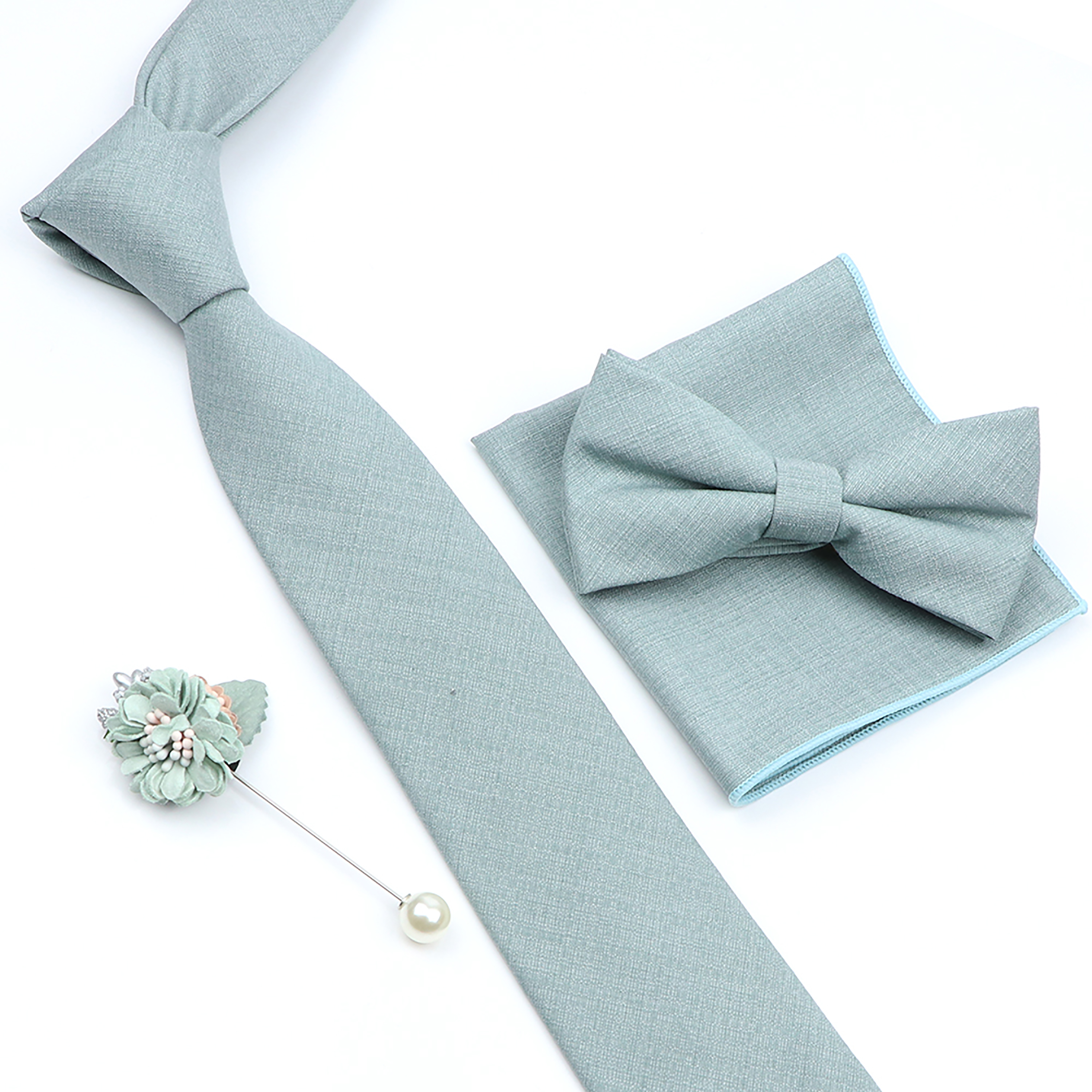 Beautiful Solid Color Tie Broo - Skinny Tie Men avaliação e preço
