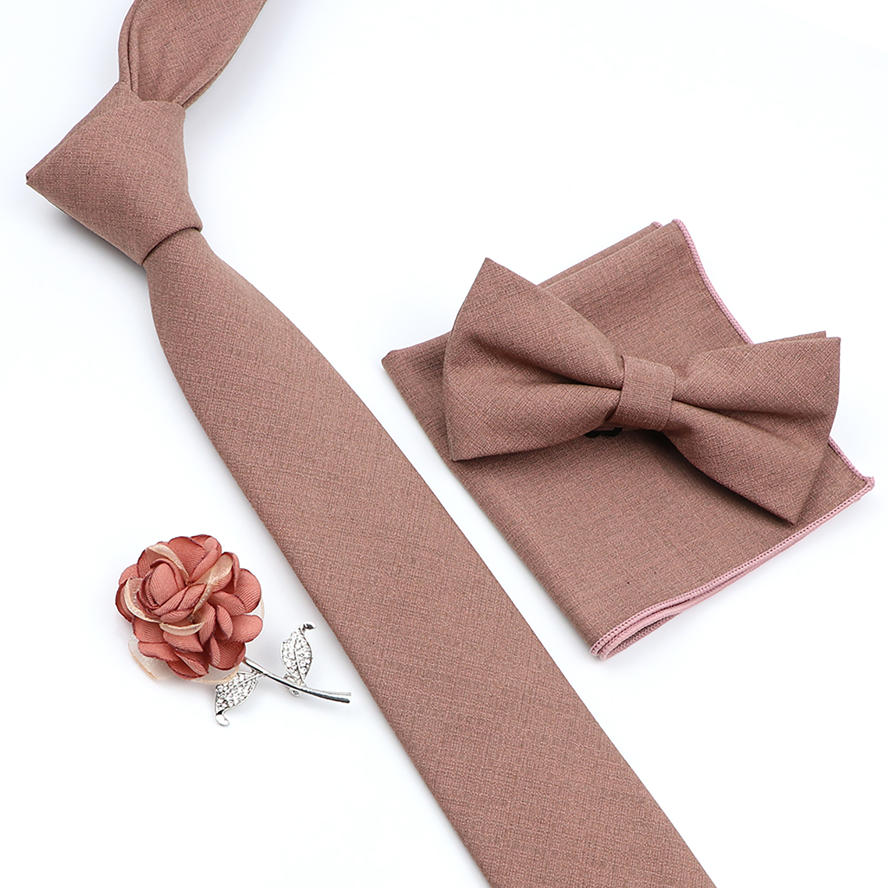 Beautiful Solid Color Tie Broo - Skinny Tie Men avaliação e preço