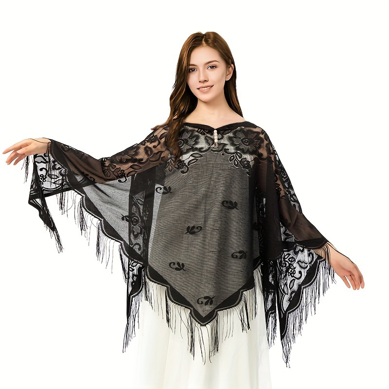 New Embroidery Lace Scarf Shaw - Stole Wedding Shawl avaliação e preço