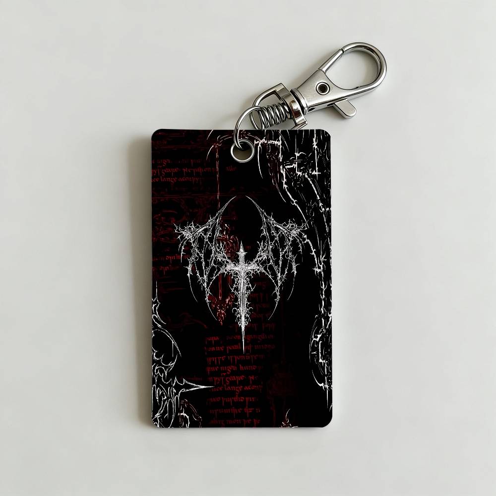 Gothic Cyber Sigil Cross Card  - Lanyard Badge Holder avaliação e preço