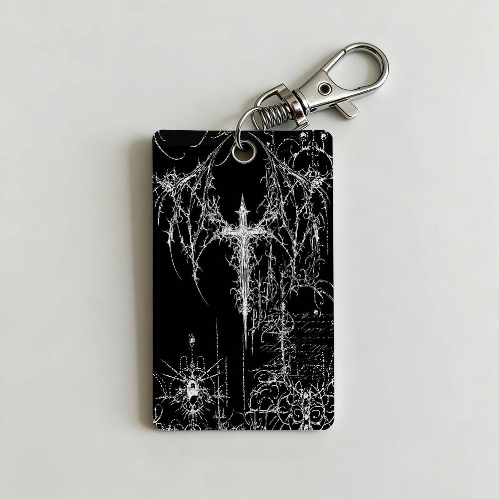 Gothic Cyber Sigil Cross Card  - Lanyard Badge Holder avaliação e preço
