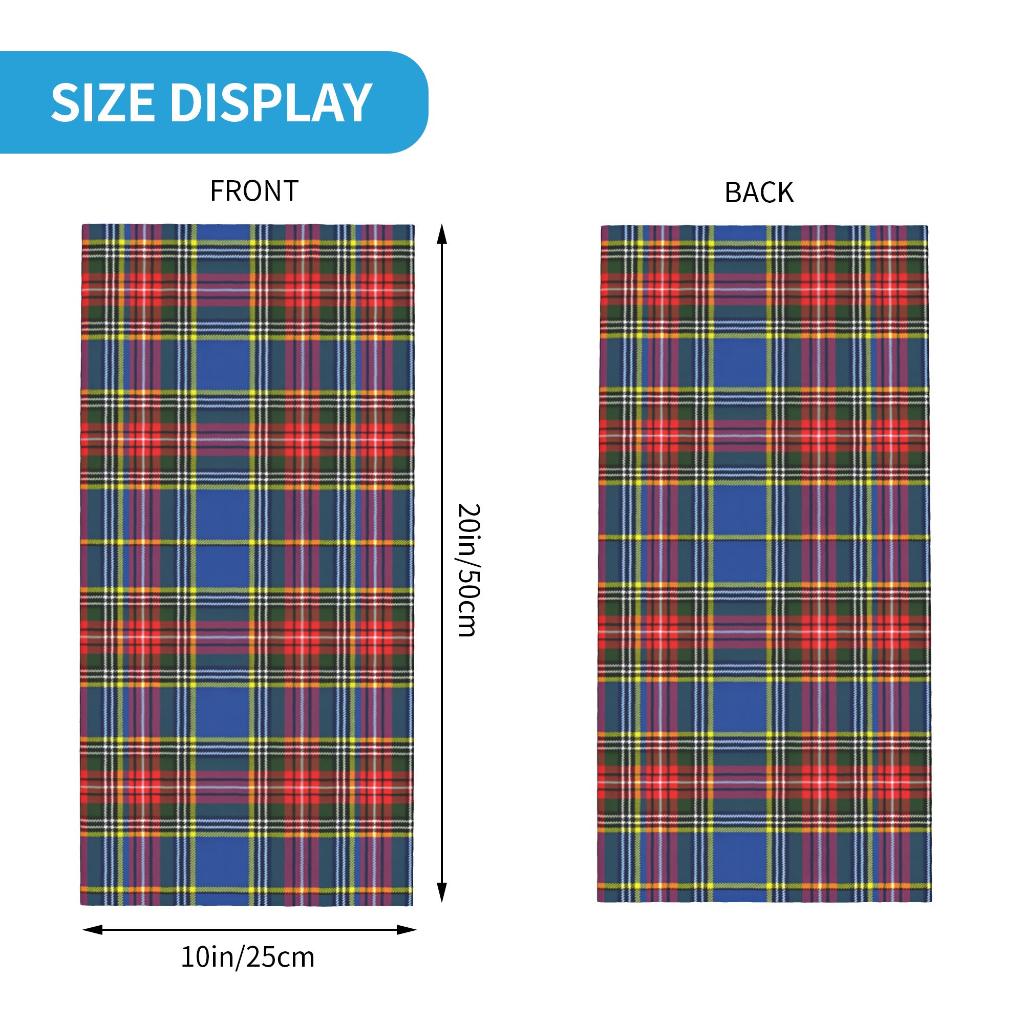 Custom Royal Tartan Plaid Wint - Neck Warmer Tube avaliação e preço