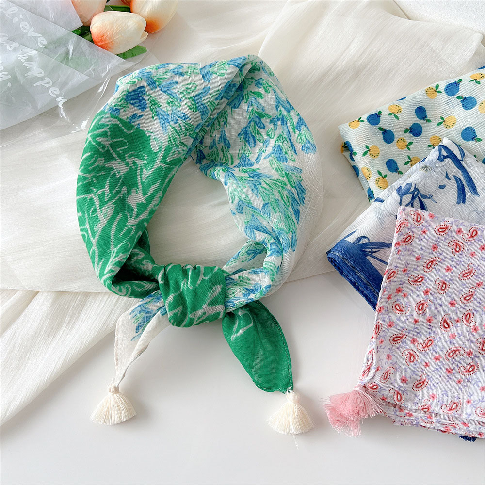 Summer Scarf Colorful Flower P - Bandana Cotton avaliação e preço