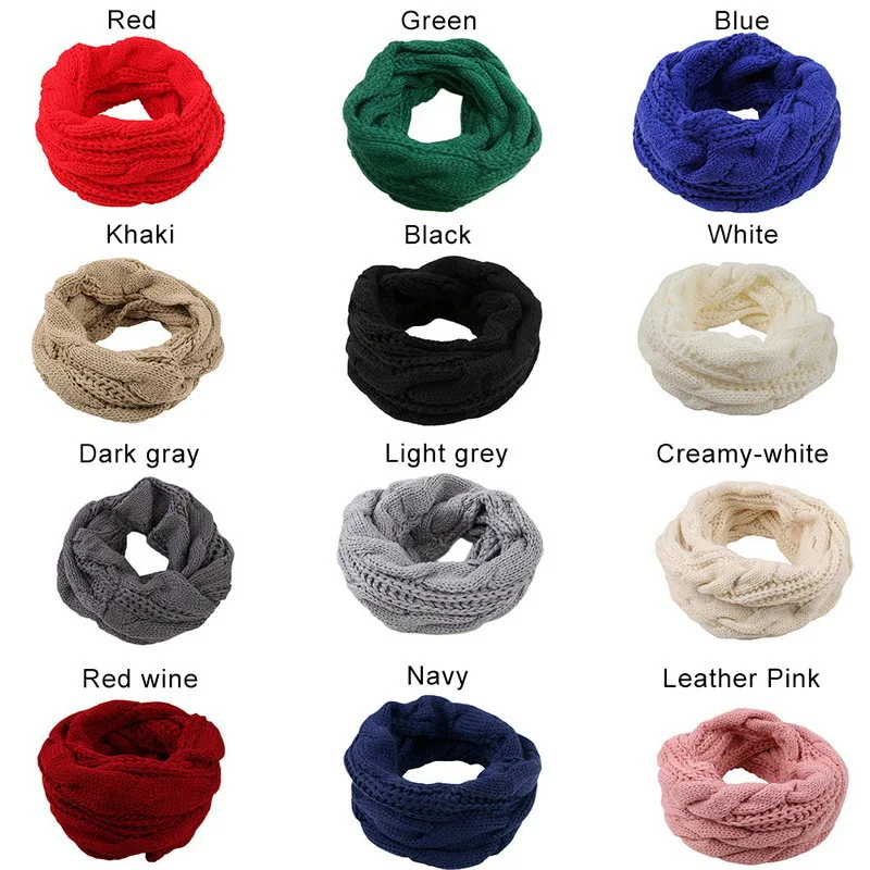 Men Women Boys Girls Thick Rib - Infinity Scarf Knit avaliação e preço