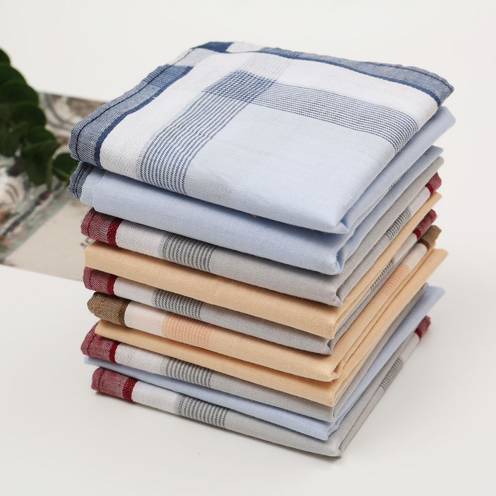 Men's Pure Cotton Yarn-Dyed Ha - Handkerchief Cotton Men avaliação e preço