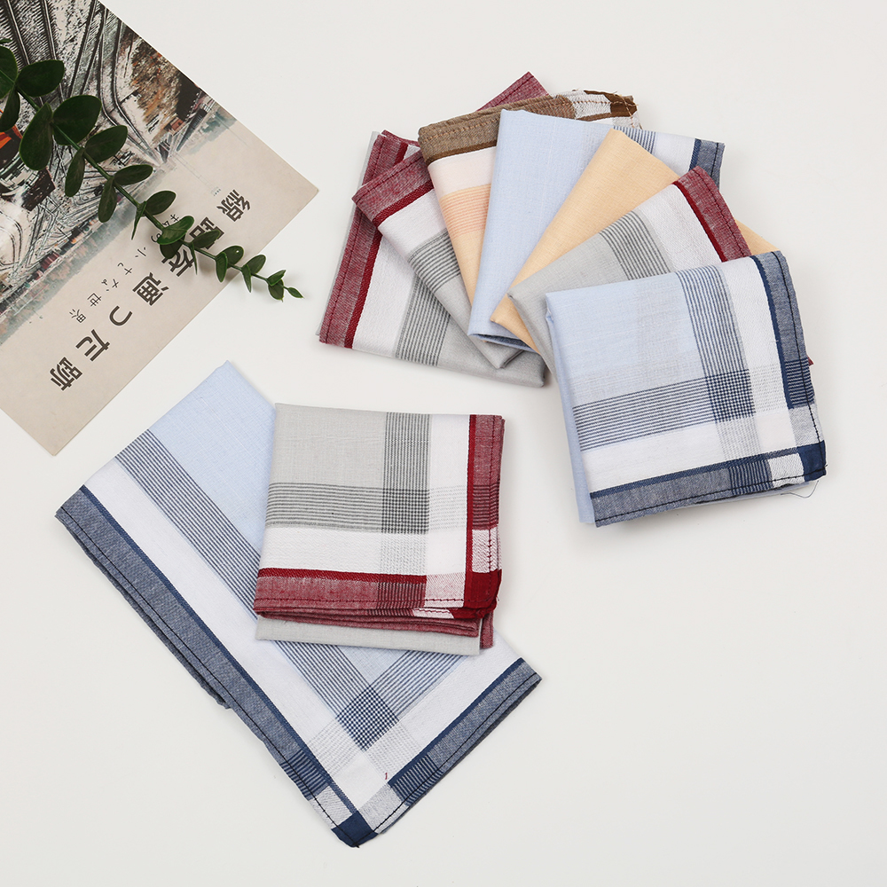 Men's Pure Cotton Yarn-Dyed Ha - Handkerchief Cotton Men avaliação e preço
