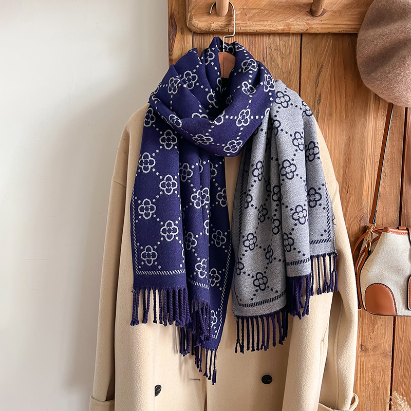 Brands Jacquard Design Winter  - Woven Scarf Blanket avaliação e preço