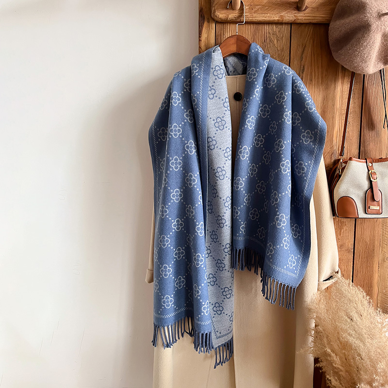 Brands Jacquard Design Winter  - Woven Scarf Blanket avaliação e preço