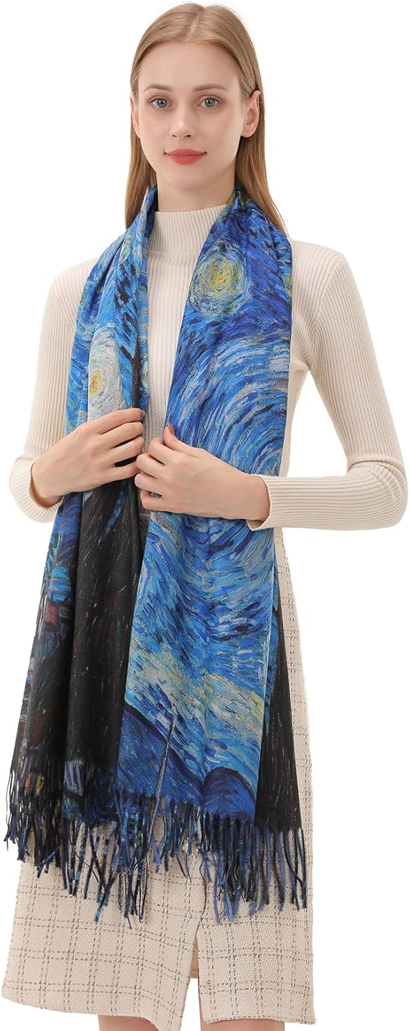 Star Sky Vintage Oil Painting  - Pashmina Wrap Large avaliação e preço