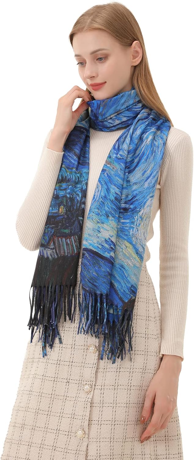 Star Sky Vintage Oil Painting  - Pashmina Wrap Large avaliação e preço