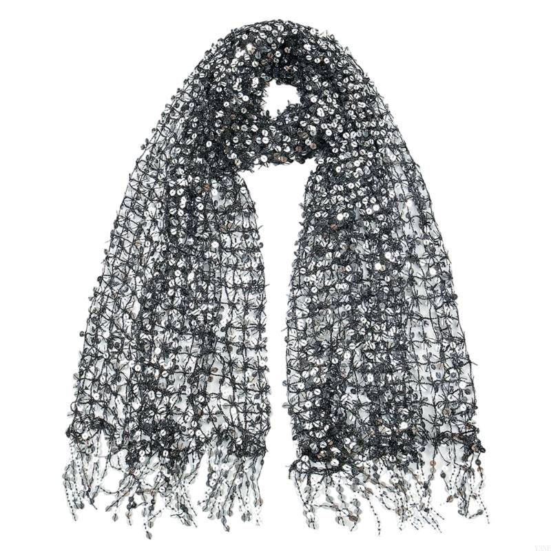 Y3NE Embellished Sequins Weddi - Stole Wedding Shawl avaliação e preço
