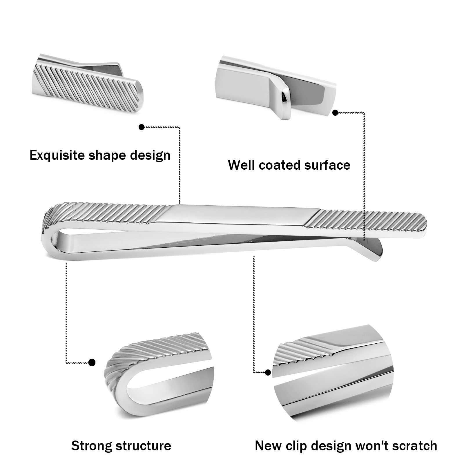 TAIGRAMA 2.5 inch Tie Clip for - Tie Bar Set Gift avaliação e preço