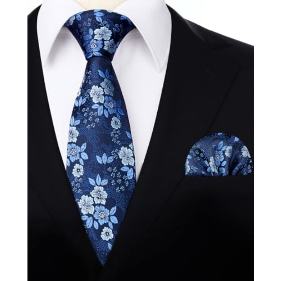 Extra Long Ties for Men Classi - Pocket Square Set avaliação e preço