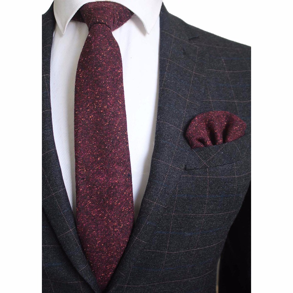 Ricnais 8cm Wool Necktie Solid - Handkerchief Cotton Men avaliação e preço