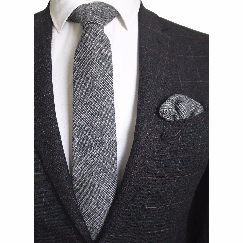 Ricnais 8cm Wool Necktie Solid - Handkerchief Cotton Men avaliação e preço