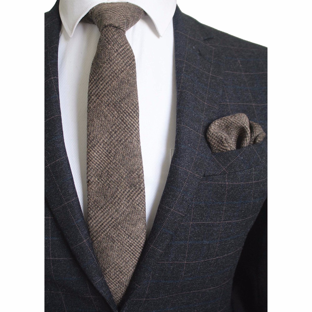 Ricnais 8cm Wool Necktie Solid - Handkerchief Cotton Men avaliação e preço