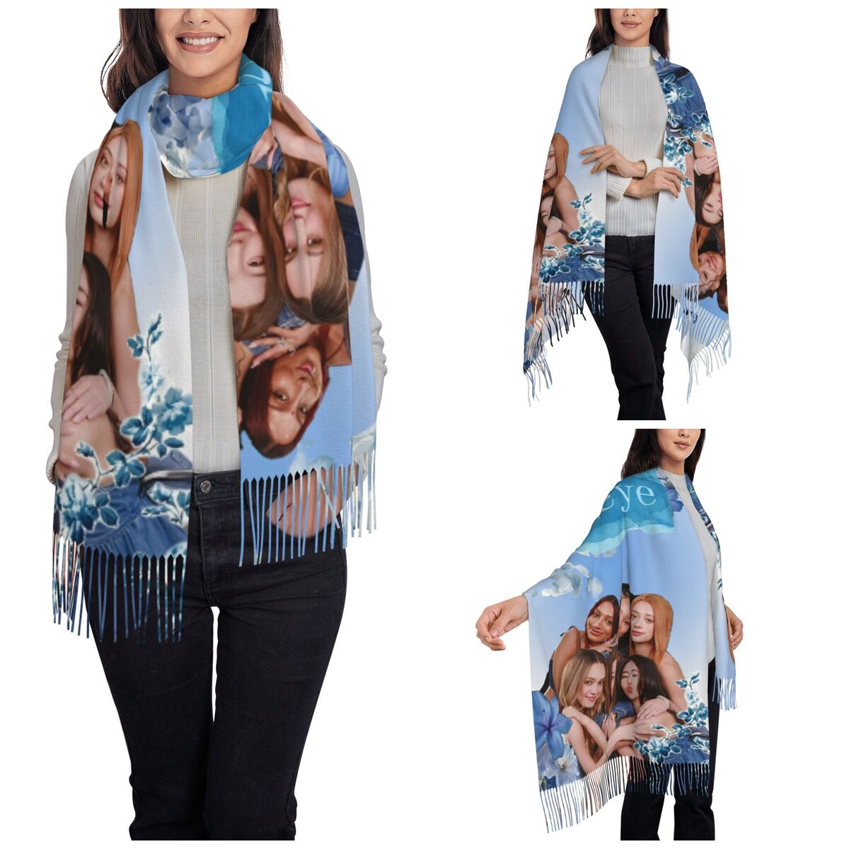 Katseye Kpop Scarf for Women W - Pashmina Wrap Large avaliação e preço