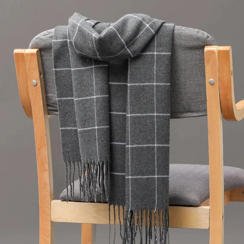 2024 New Winter Men Scarf Keep - Muffler Men Wool avaliação e preço