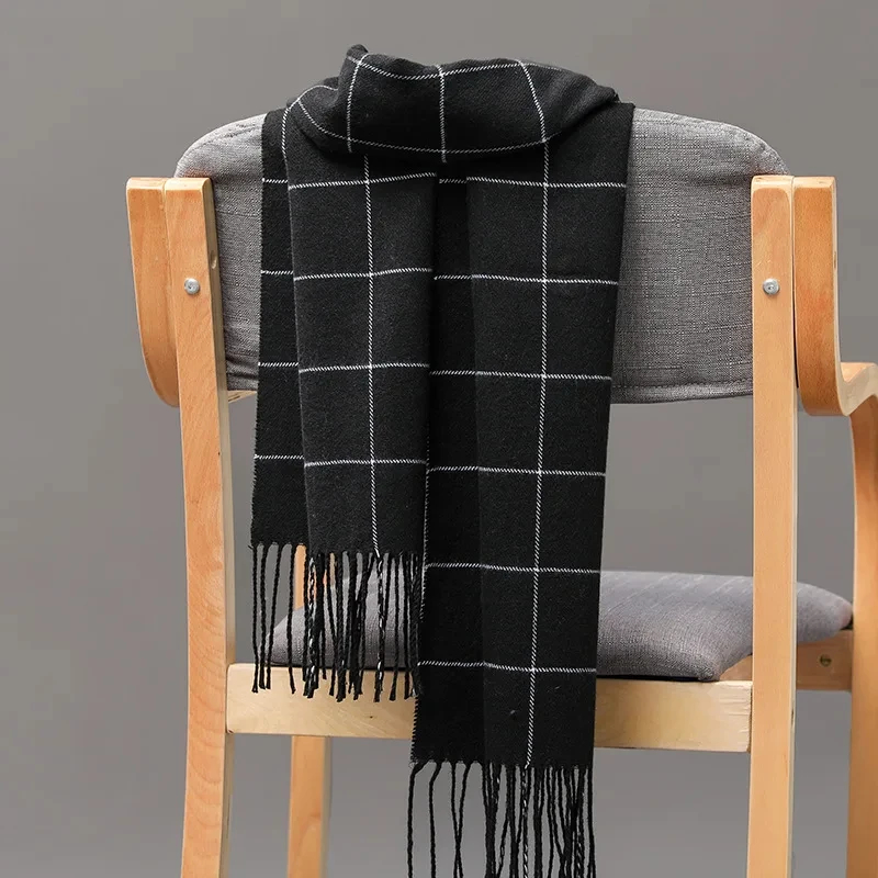 2024 New Winter Men Scarf Keep - Muffler Men Wool avaliação e preço