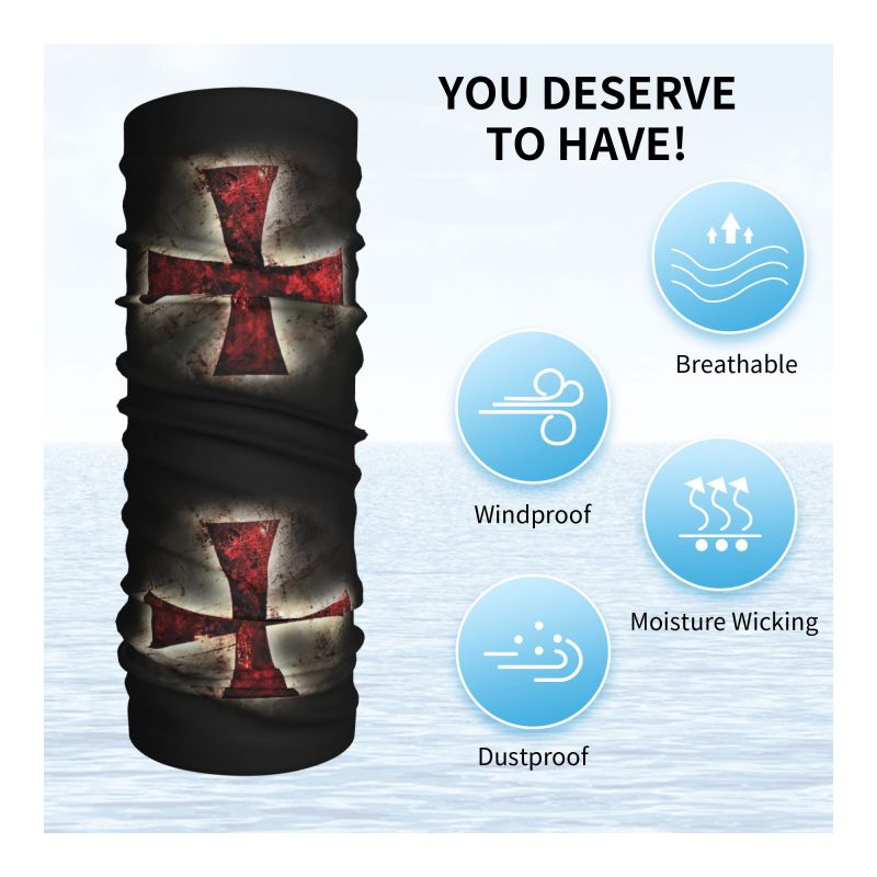 Custom Knights Templar Flag Ba - Neck Warmer Tube avaliação e preço