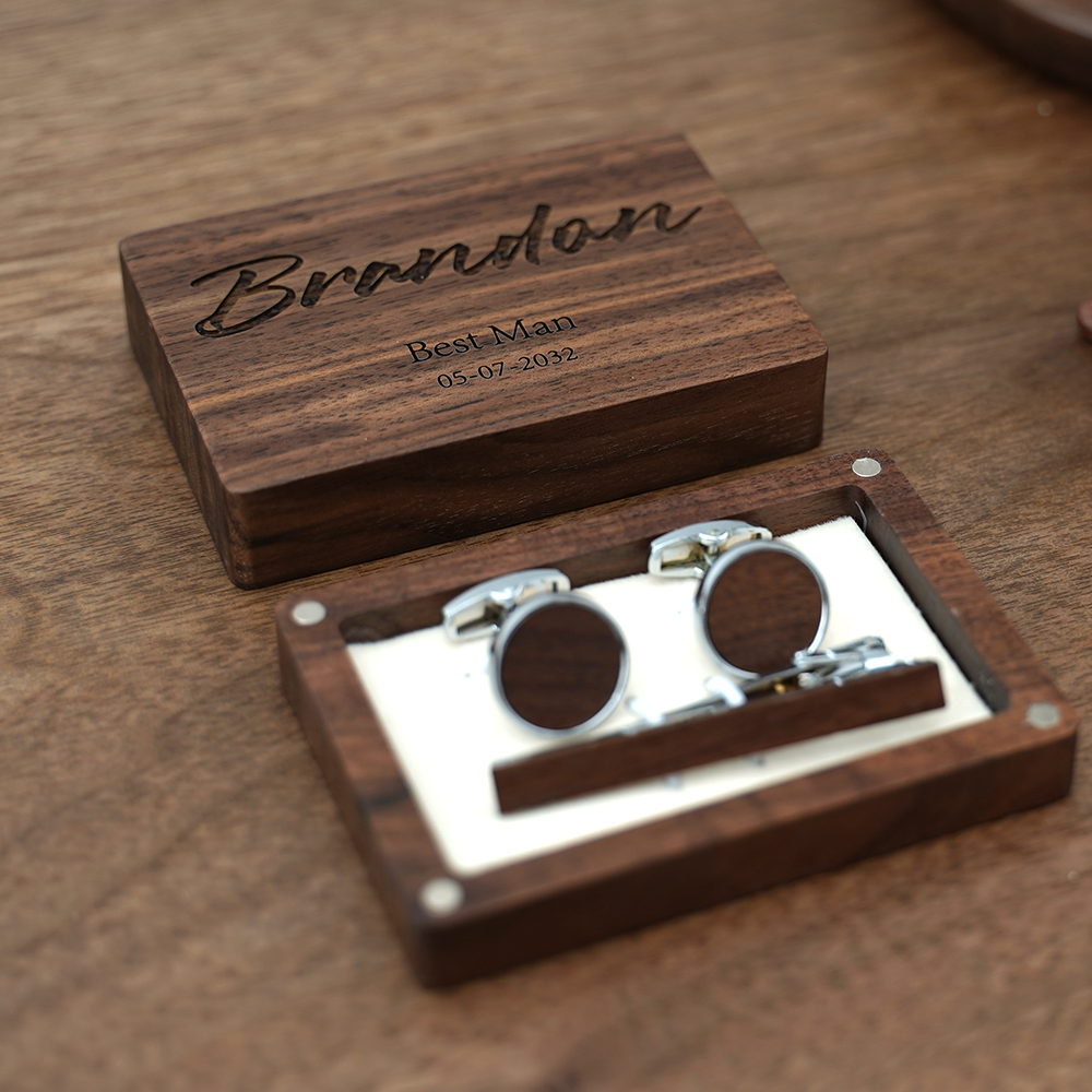 Name Engraved Groomsmen Best M - Tie Bar Set Gift avaliação e preço